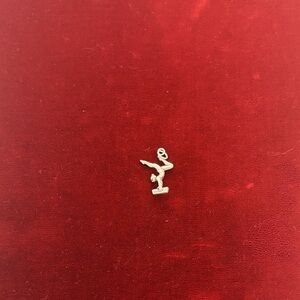 Gymnastics Charm Pendant in Sparkling Sterling Silver